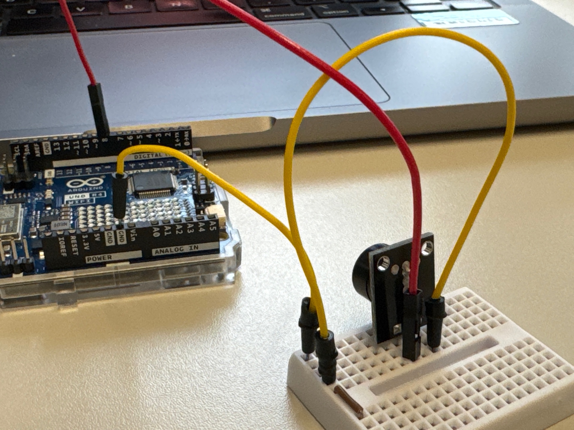 Breadboard components setup