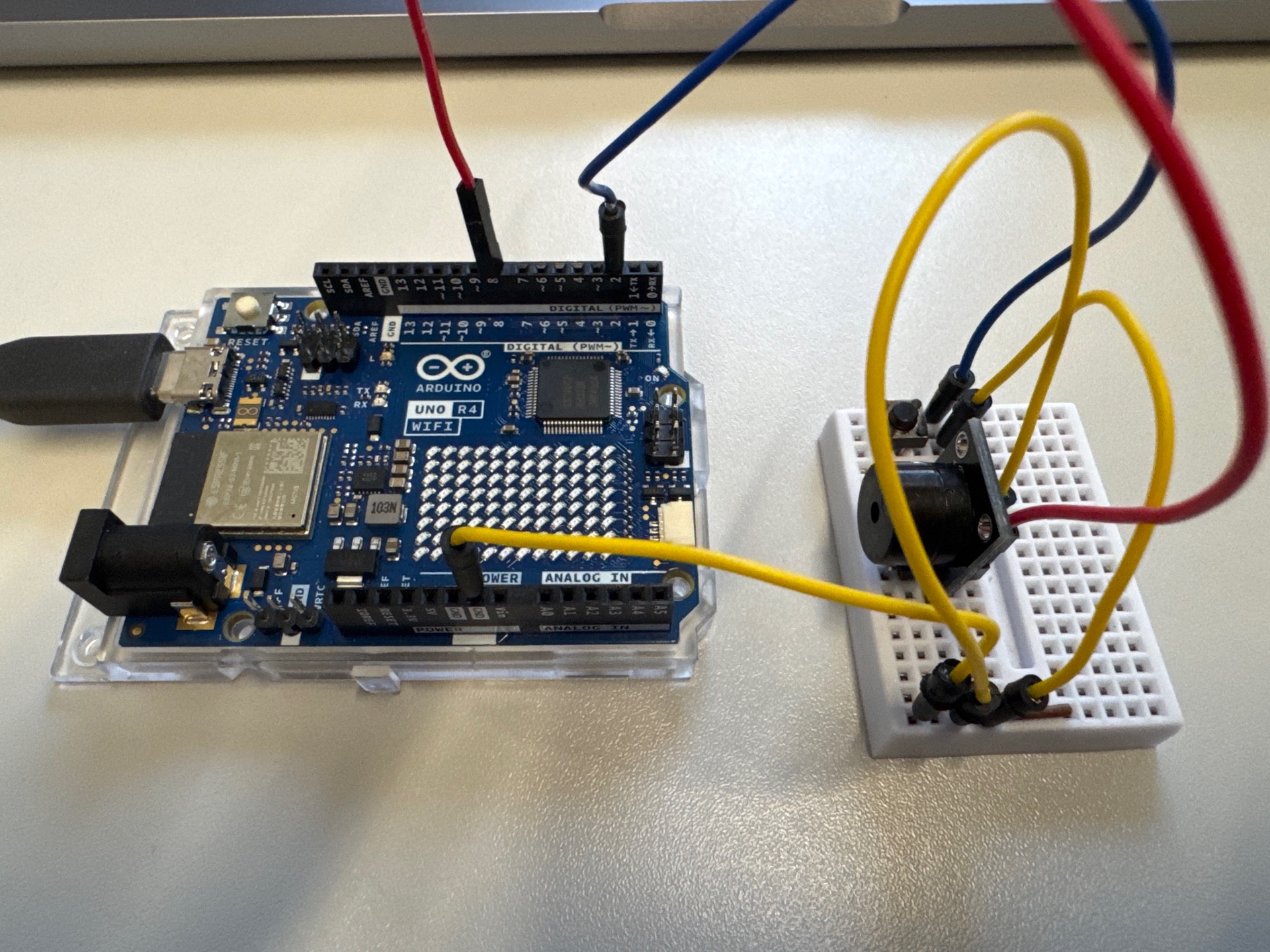 Breadboard components setup