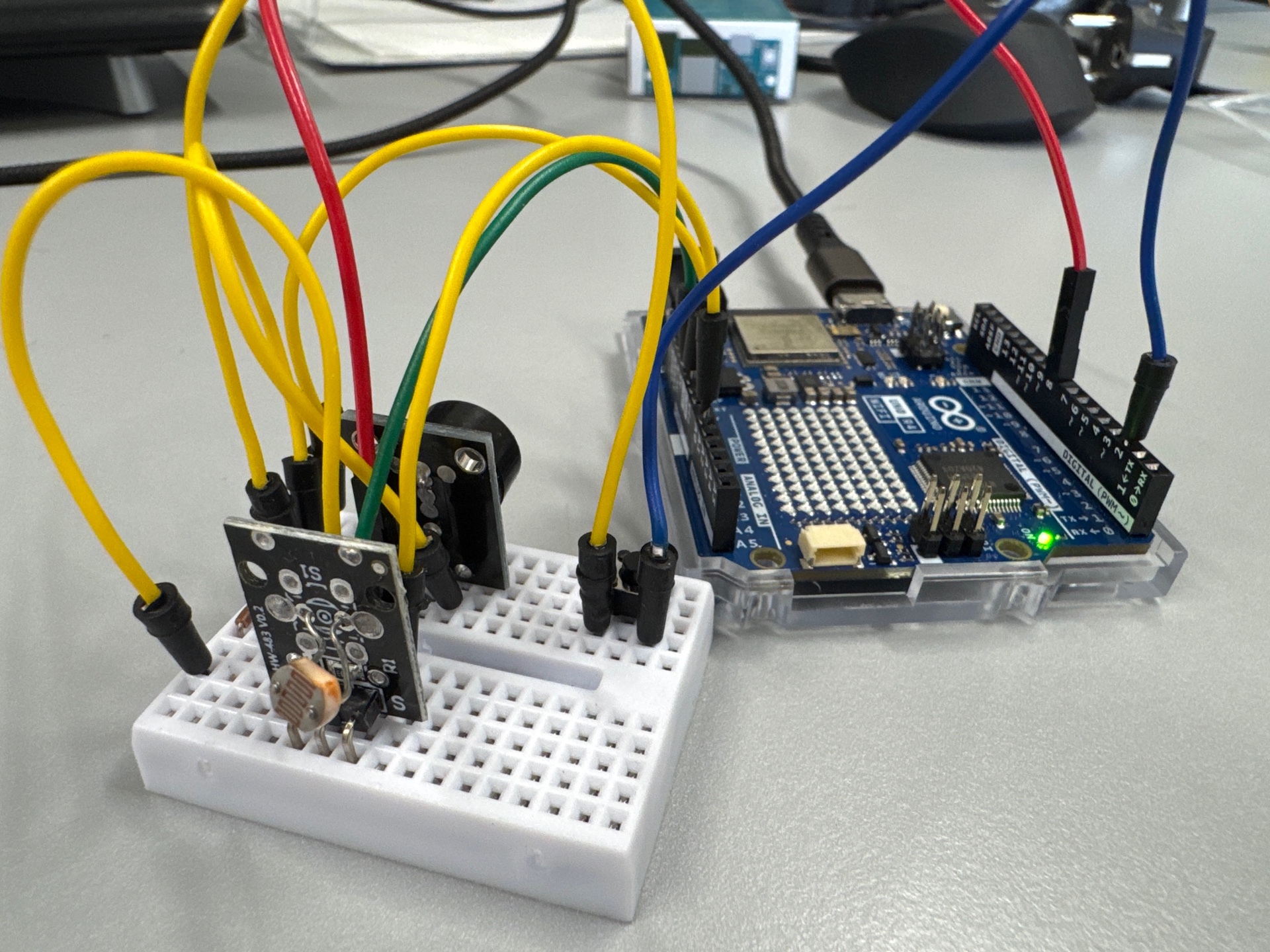 Breadboard components setup